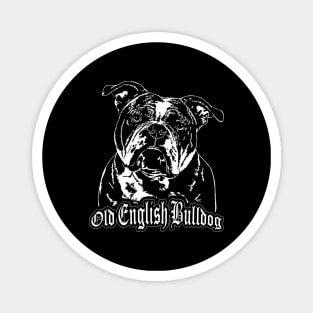 Old English Bulldog dog lover Portrait Magnet